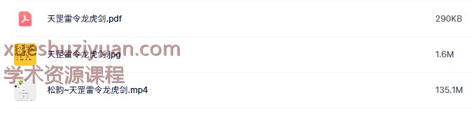 250985  松韵道人《天罡雷令龙虎剑》视频+课件插图