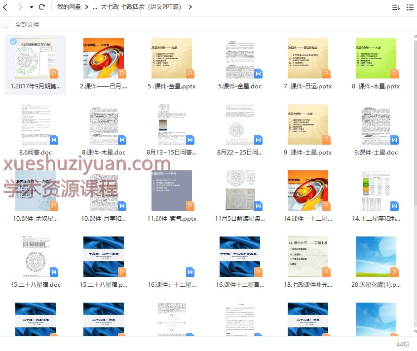 2509131 黄道制《大七政四余课程果老星宗》全套视频课程+音频课程+完 整讲义插图2