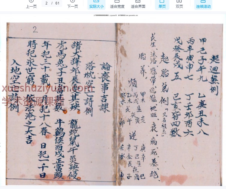 2509145 古籍《丧架仪全集一部》全书共抄61页122面Y插图1