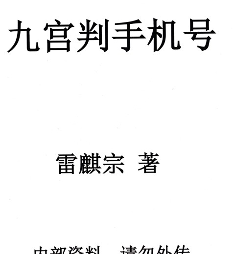 雷麒宗《九宫判手机号》插图