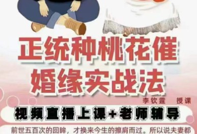 李钦霆 正统种桃花催婚缘实战班 视频+讲义插图