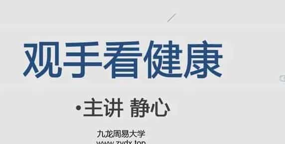 静心老师-观手看健康课程30集视频 阿里云盘百度云下载！九龙道长推荐-插图1