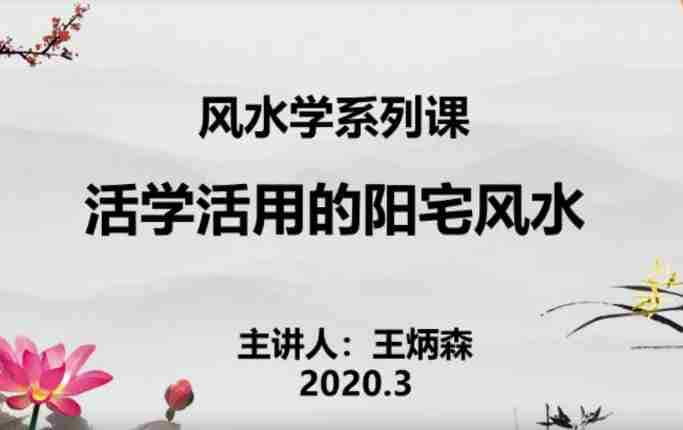 王炳森风水人人都能学会阳宅风水视频16集合集百度盘下载插图