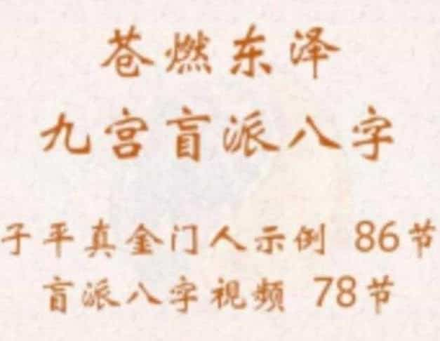 苍燃东泽子平真金教学2套视频164集插图