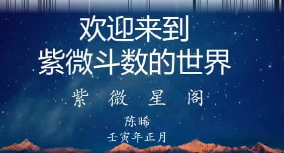 陈晞紫薇斗数27集视频合集 陈晞老师2022年最新紫微斗数头像课插图