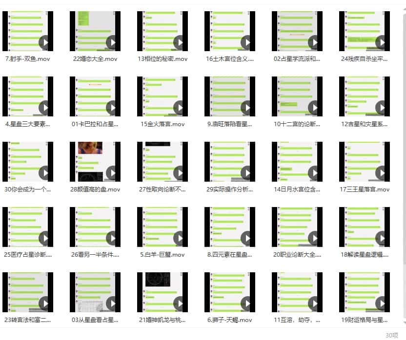 占星课程-黄小鞋本命30视频课程合集插图