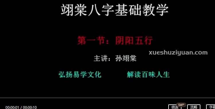 翊棠新派八字14集视频+课件 孙翊棠新派八字进阶班视频含教材 孙翊棠八字基础班插图