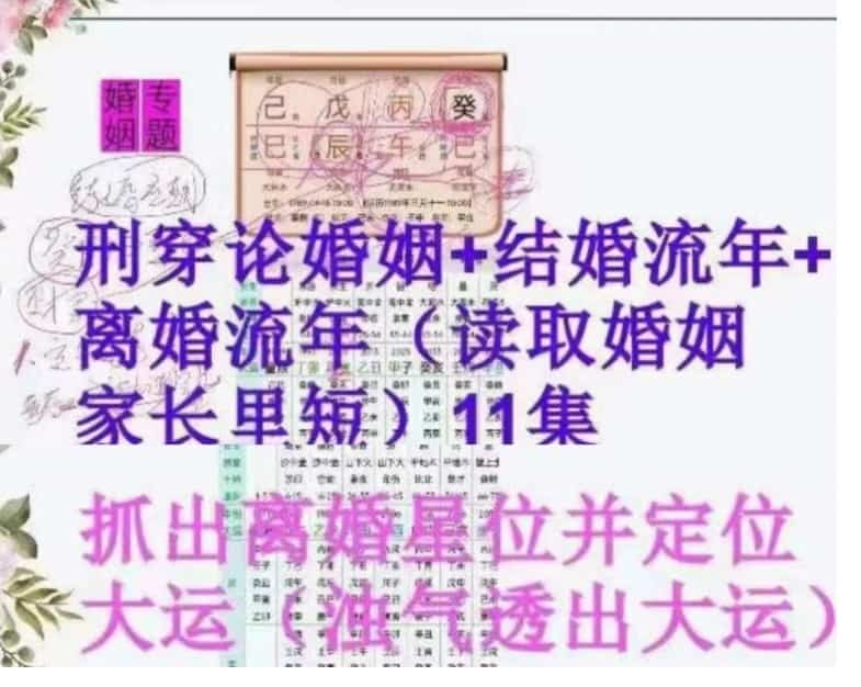 金镖门于诚老师专论婚姻+结婚流年+离婚流年（读取婚姻家长里短）高清10集视频插图