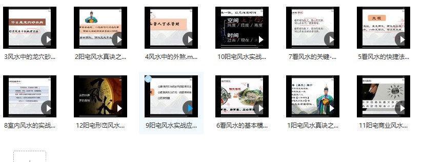 易熵戊阳第一期弟子班阳宅风水12集视频+课件pd插图
