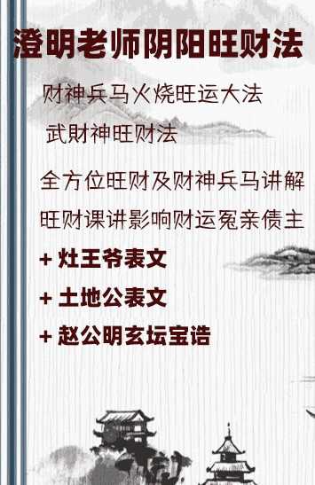 澄明老师立竿见影阴阳旺财法录音+文档插图