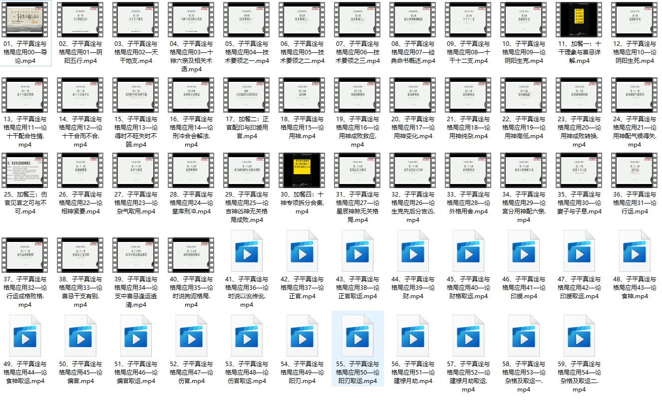 晟峰 《子平真诠与格局应用》59集视频插图1