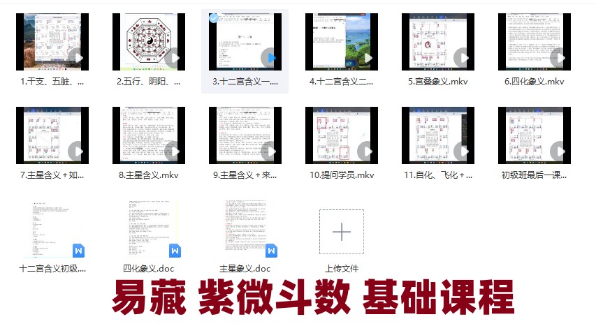 易藏 紫微斗数 基础课程12集视频插图