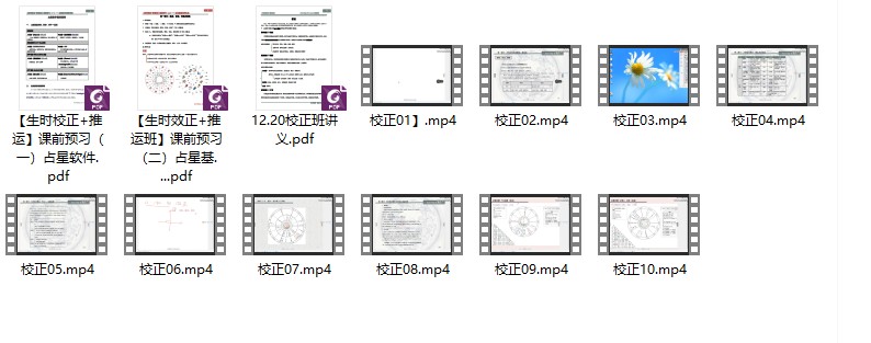 占星生时校正课珵生辰矫正10集视+讲义素材插图