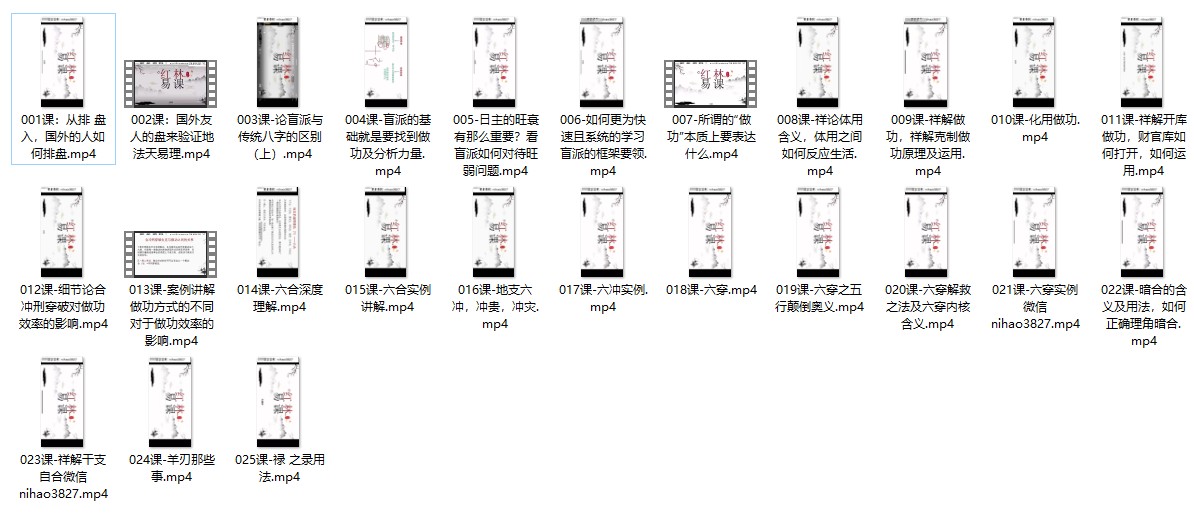 红林易学《制用体系详解》红林盲派八字、六穿解救之法及六穿制用体系25集插图