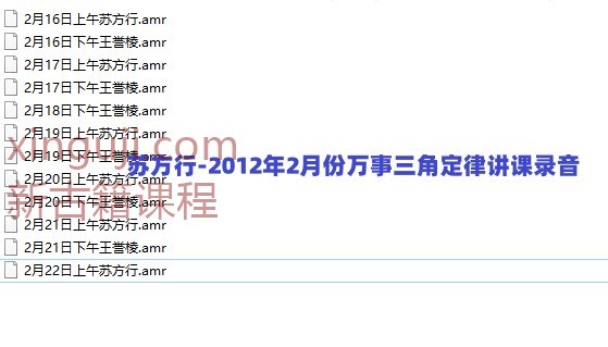 苏方行-2012年2月份万事三角定律讲课录音插图