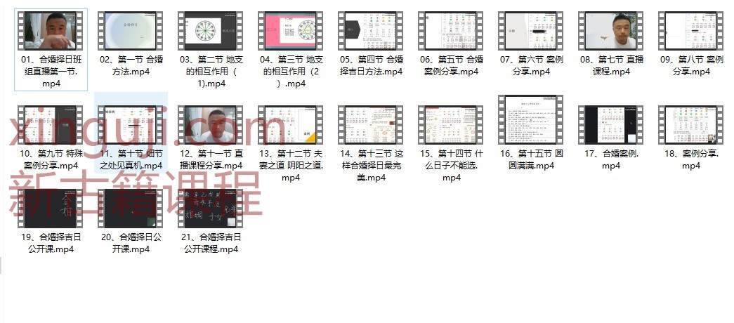 清风新派八字 合婚和择日课程 21集插图