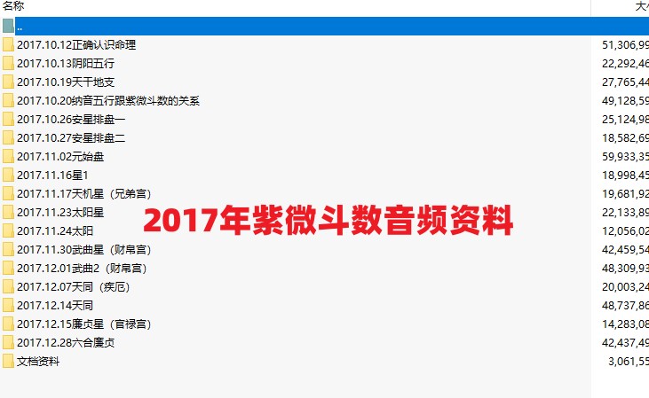 2405031 乐晓天 2017年紫微斗数音频资料插图