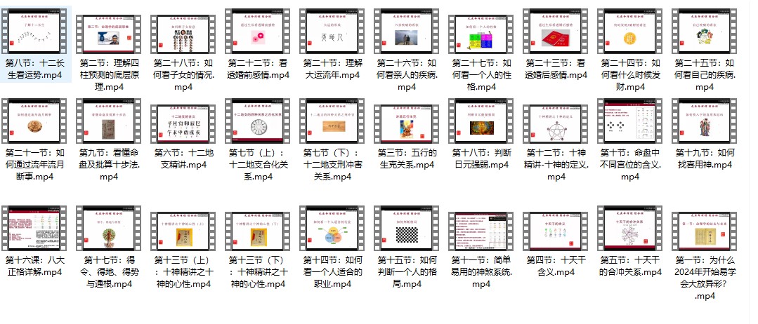 赵元亚四柱预测学综合班30集视频插图