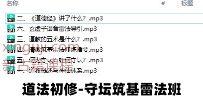 道法初修-守坛筑基雷法班录音插图