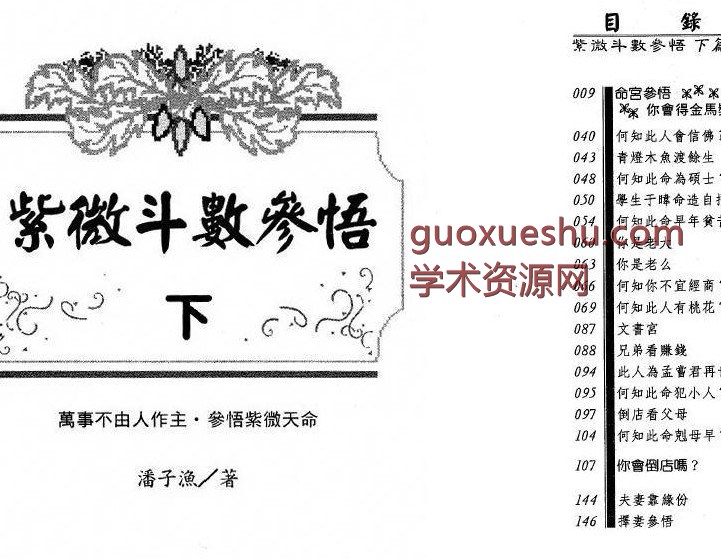 潘子渔-紫微斗数参悟下册插图