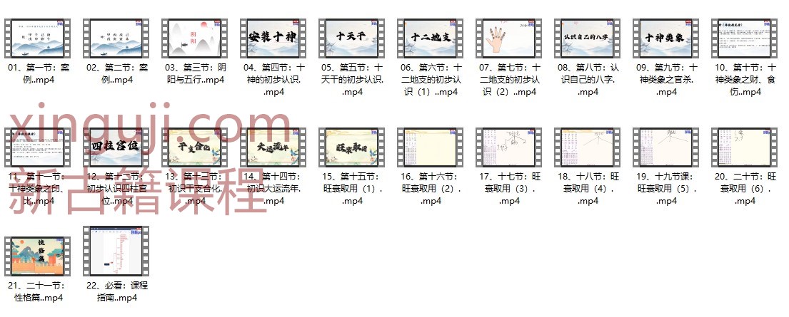 241033   盲派《四柱八字基础班》视频22集插图